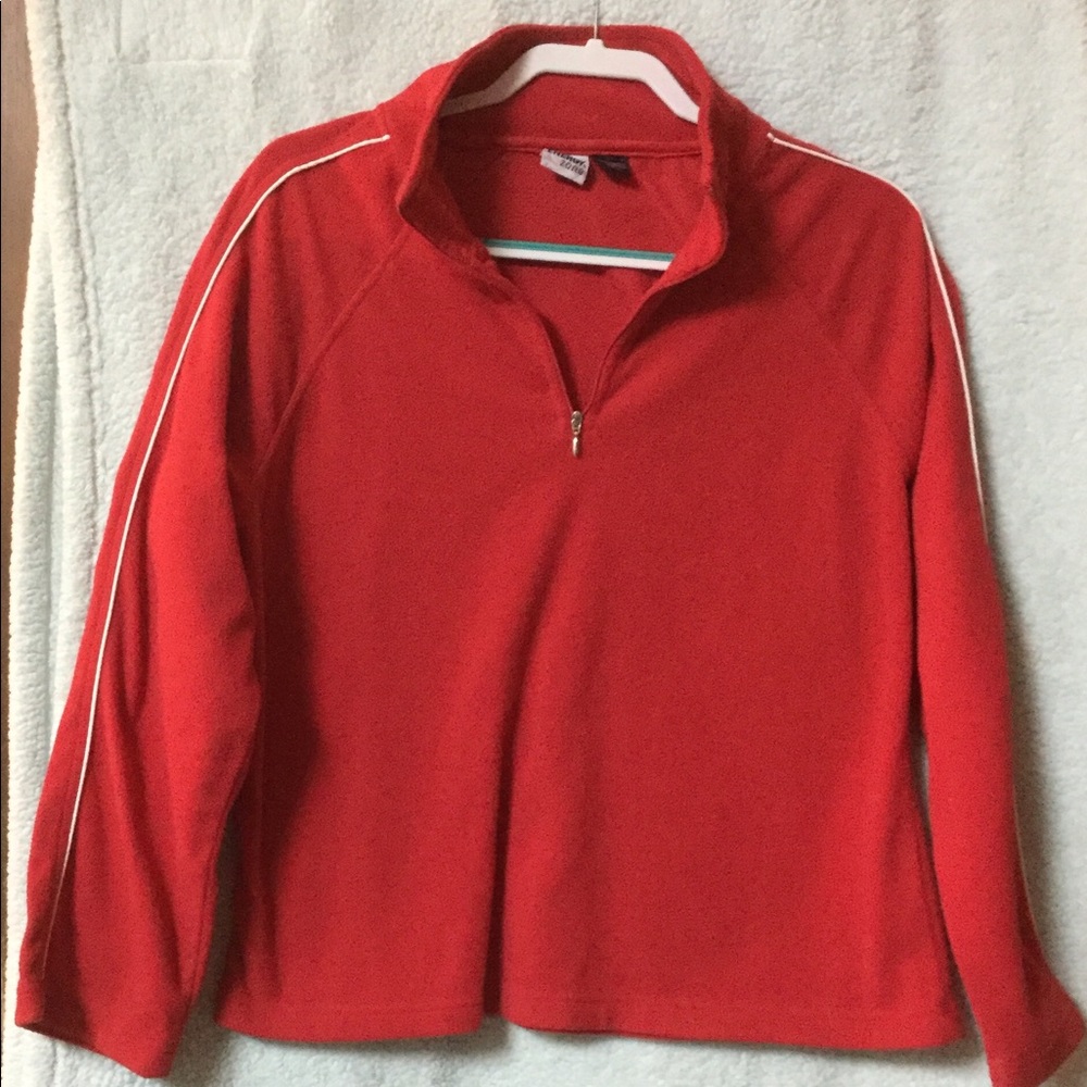Boys Red 1/4 Zip Fleece Jacket Size 14/16